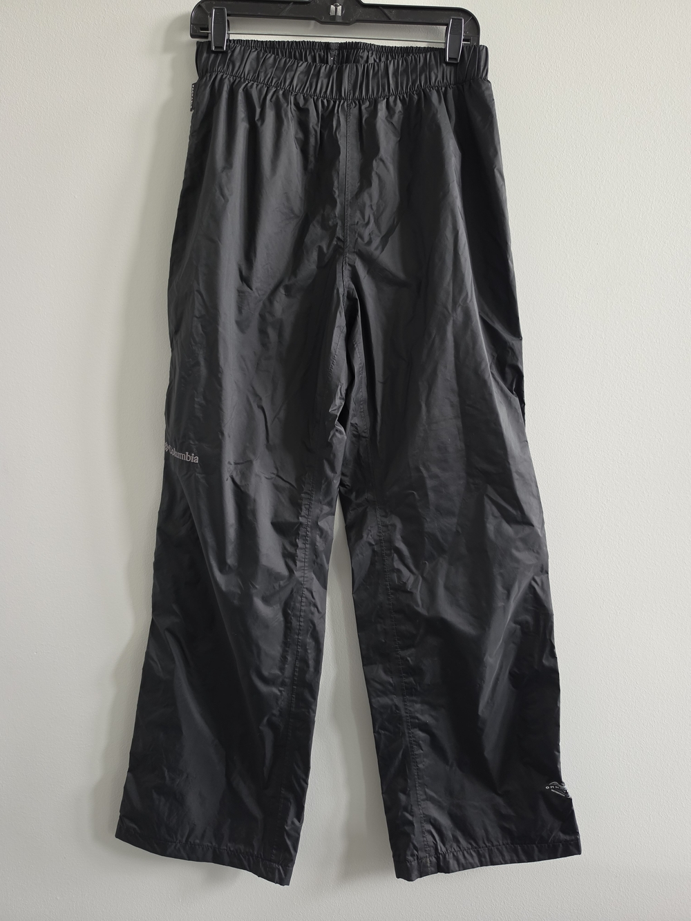 Columbia Omni-Tech Waterproof Rain Pants Mens Small Black Packable
